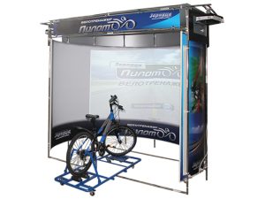 Интерактивный велотренажер "Пилот-2" на основе системы виртуальной реальности (панорамный экран с углом обзора 210 градусов)